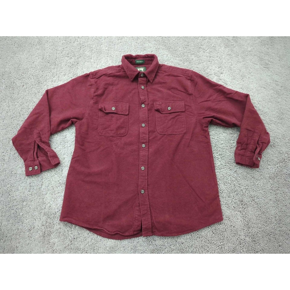 Stillwater Supply Button Up Shirt Mens XL Red Long Sleeve Chamois Gorpcore